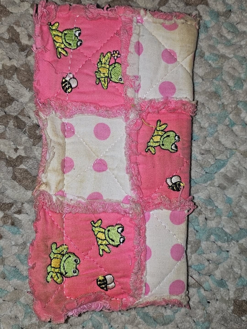 Pink Frog Patchwork Wallet - Unbranded